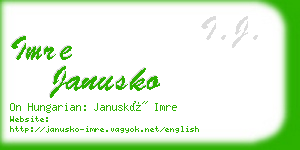 imre janusko business card